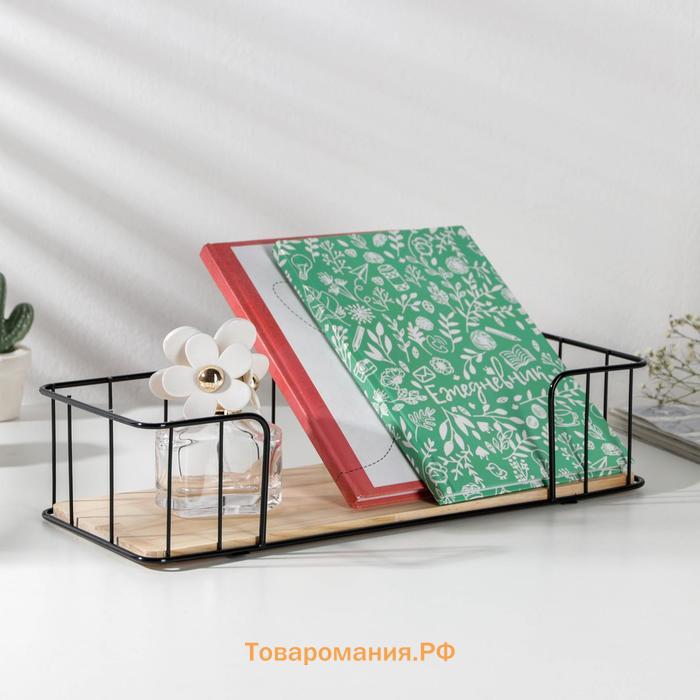 Полка  «Санни», 7.8×34.7×13 см, чёрная