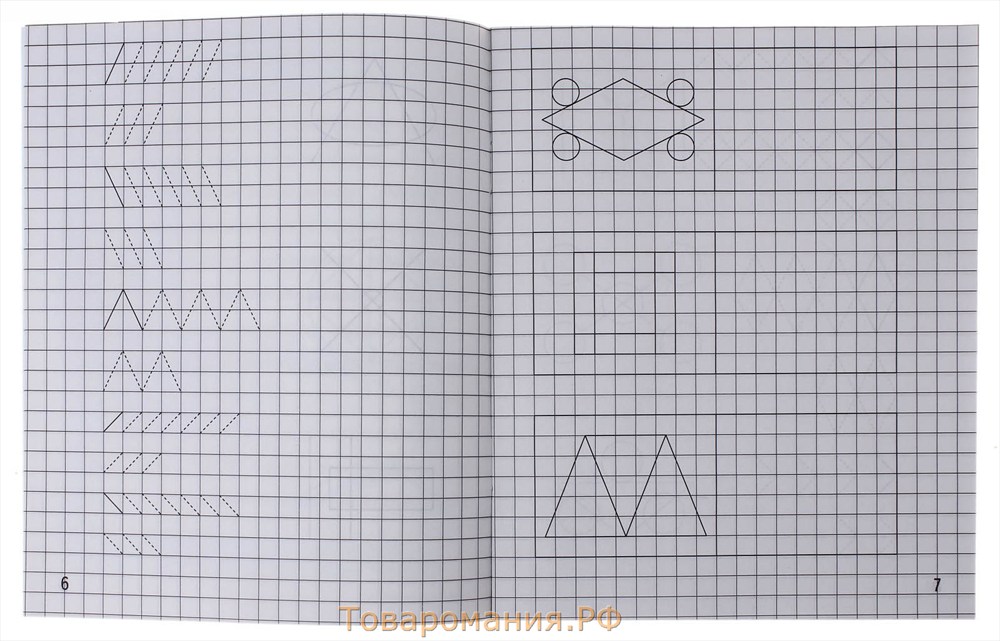 Рабочая тетрадь «Дошкольные прописи в клетку», часть 2
