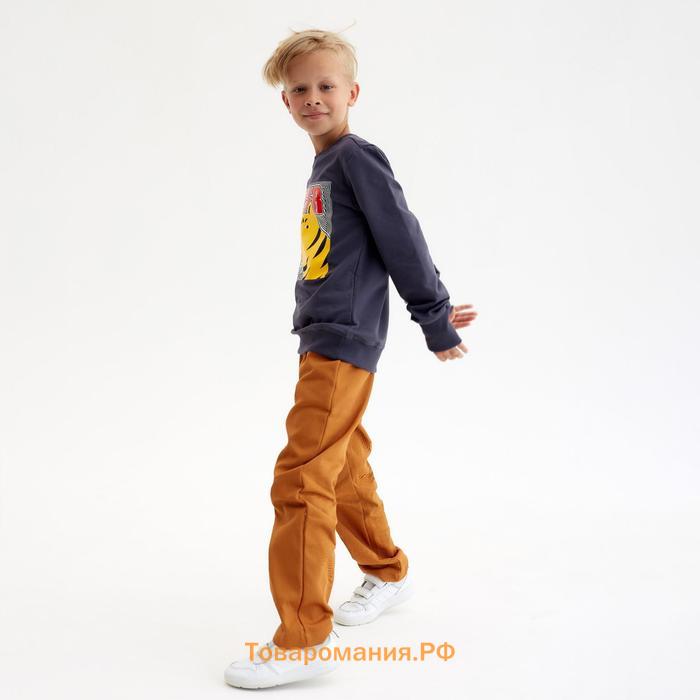 Свитшот для мальчика MINAKU: Casual Collection KIDS цвет графит, рост 104