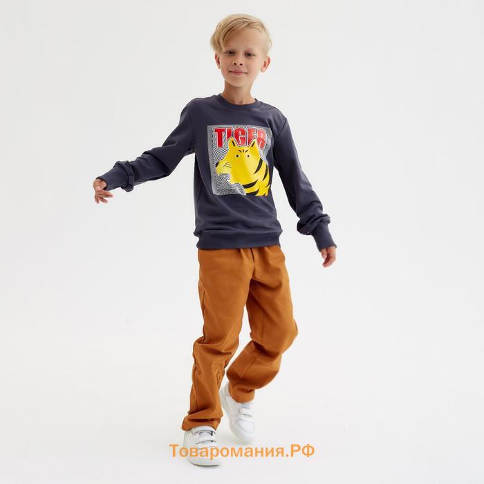 Свитшот для мальчика MINAKU: Casual Collection KIDS цвет графит, рост 104