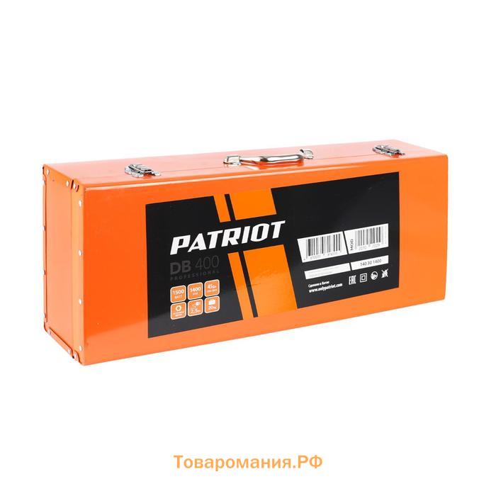 Молоток отбойный PATRIOT DB400, 1500 Вт, 45 Дж, 1400 уд/мин, 2 зубила, кейс