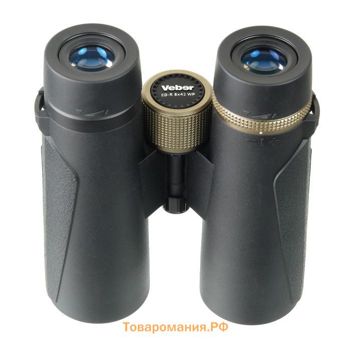 Бинокль Veber ED-R, 8 × 42 WP, цвет чёрный