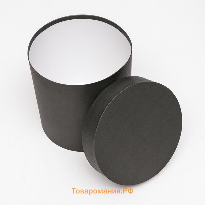 Набор круглых коробок 5 в 1 «Краски», чёрный, 25×25×25 - 19×19×19 см