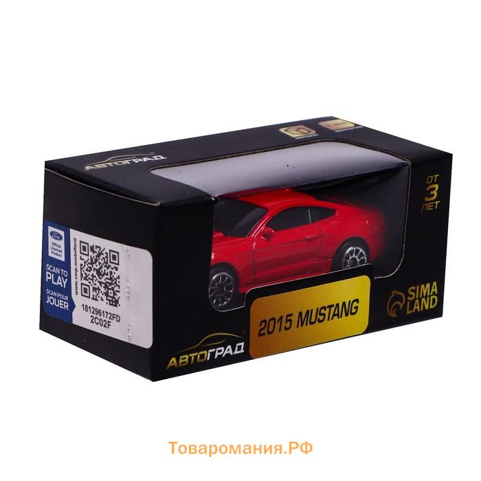 Машина металлическая FORD MUSTANG, 1:64, цвет красный