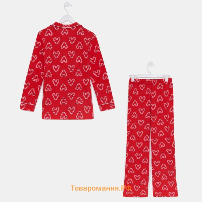 Пижама женская (рубашка и брюки) KAFTAN "Love" размер 40-42