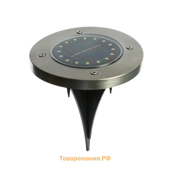 Садовый светильник на солнечной батарее, 16 LED, свечение белое