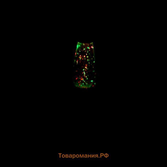 Светильник «Голубая ракета» LED, лава, блёстки, от батареек 3хLR44 19 см RISALUX