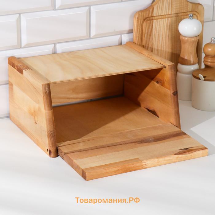 Хлебница малая, 32.5×24×15, обработана льняным маслом
