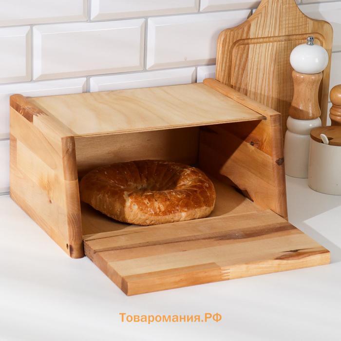 Хлебница малая, 32.5×24×15, обработана льняным маслом
