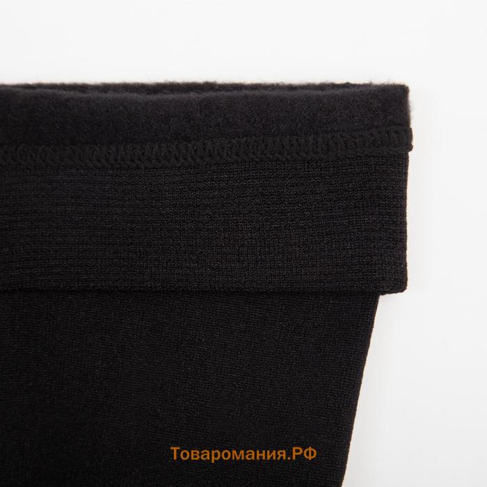 Колготки женские Elegazzi Velour 500 den микрофибра с начёсом, цвет чёрный, размер 4/5