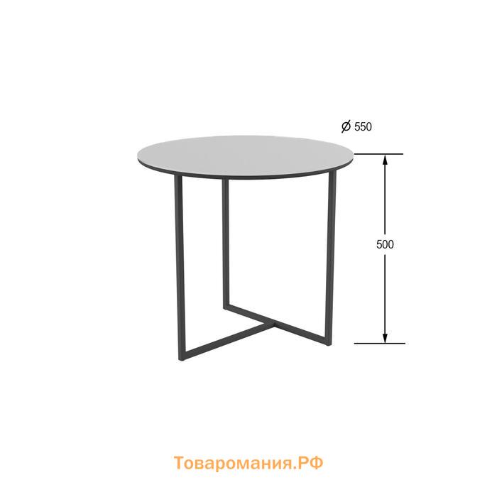 Стол журнальный «Альбано Glass», 550 × 550 × 500 мм, цвет белая Lacobel