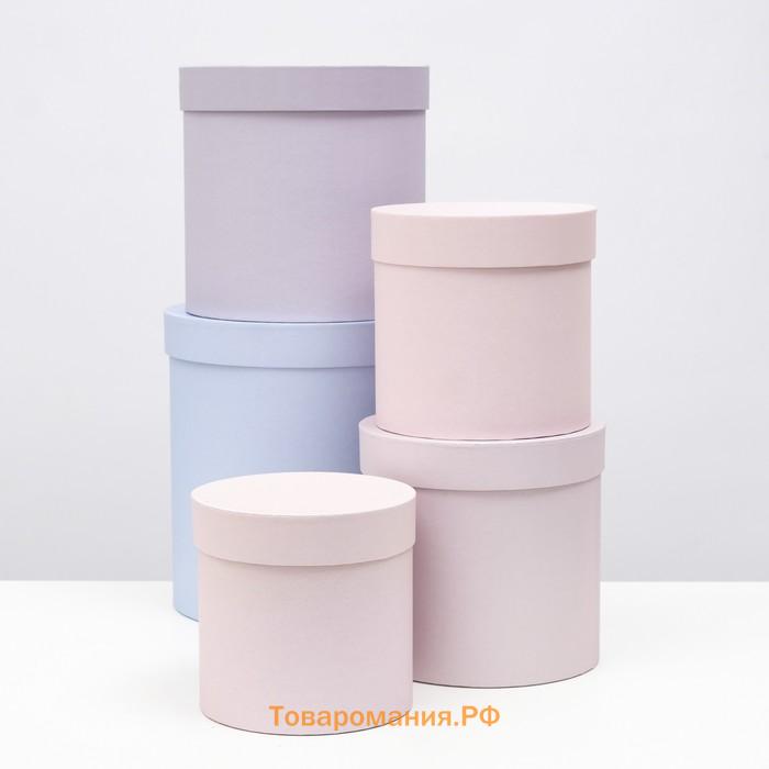Набор круглых коробок 5 в 1 «Кварц» 23×23×23 - 14×14×14 см
