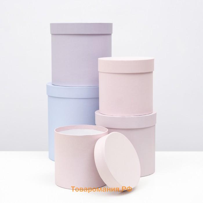 Набор круглых коробок 5 в 1 «Кварц» 23×23×23 - 14×14×14 см