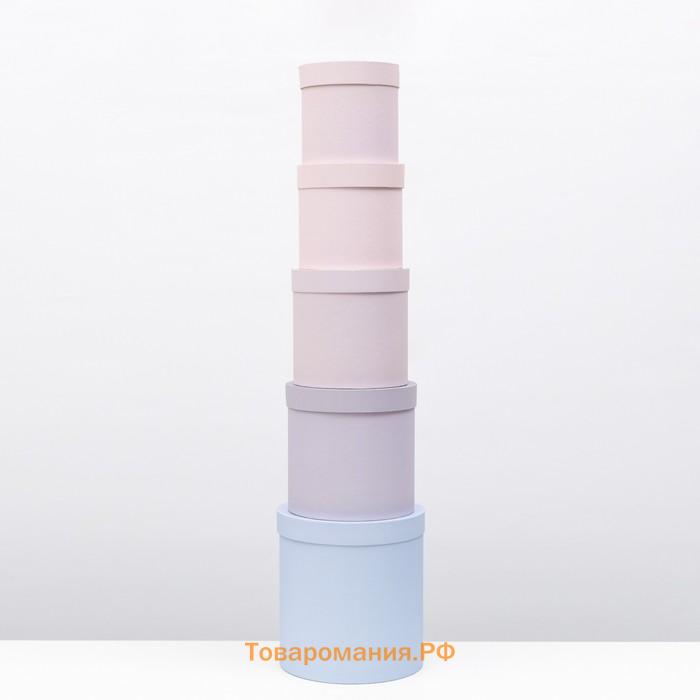 Набор круглых коробок 5 в 1 «Кварц» 23×23×23 - 14×14×14 см