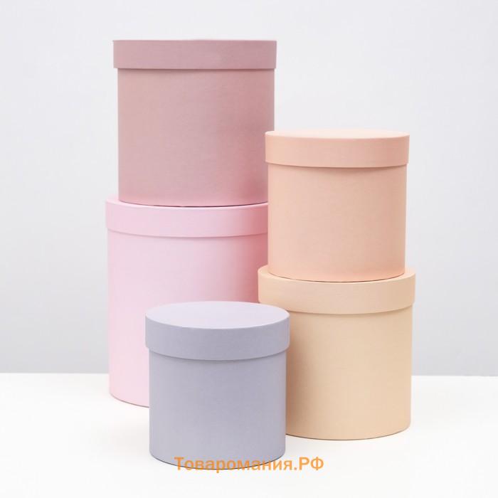 Набор круглых коробок 5 в 1 «Рассвет» 23×23×23 - 14×14×14 см