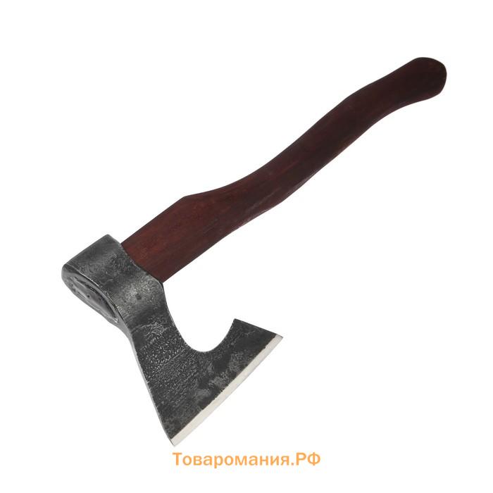 Топор охотничий кованый ТУНДРА ПРОФИ, топорище высшего сорта «дуб» воск, с чехлом, 1200 г