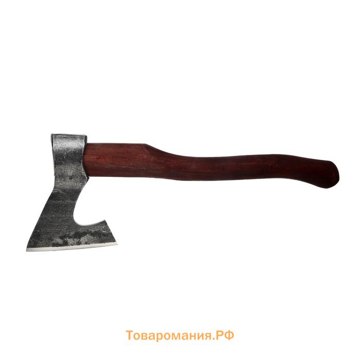 Топор охотничий кованый ТУНДРА ПРОФИ, топорище высшего сорта «дуб» воск, с чехлом, 1200 г