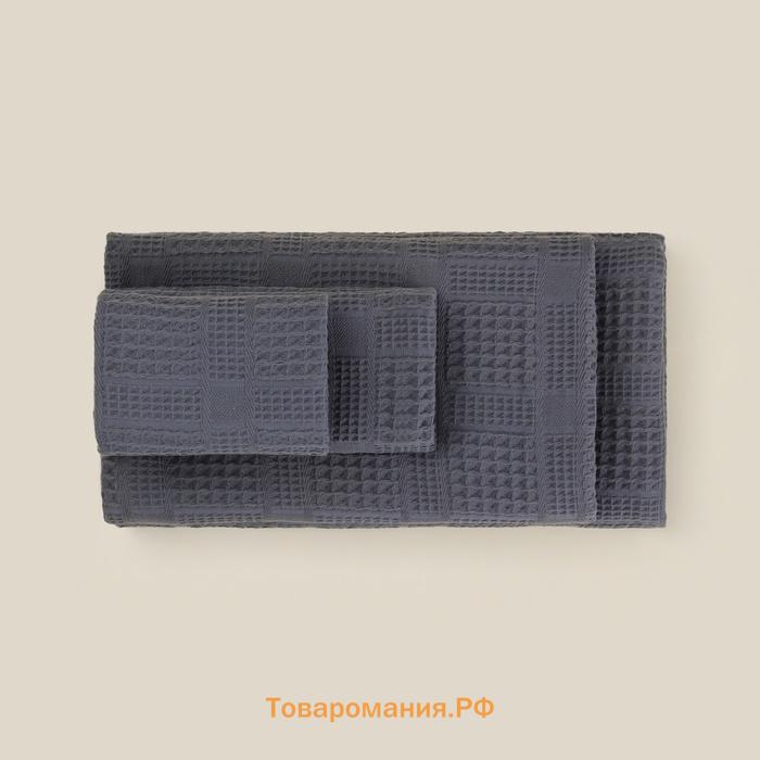 Полотенце вафельное SL HOME: Chess "Гри Сандре" 90х150 см, 100% хлопок, 350 г/м2