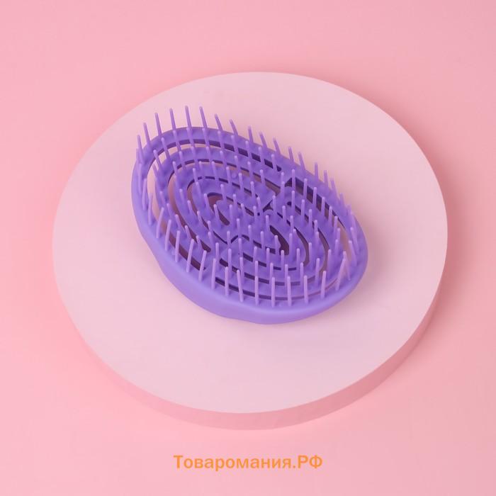 Расчёска массажная, овальная, 11×7.2(±1) см, МИКС
