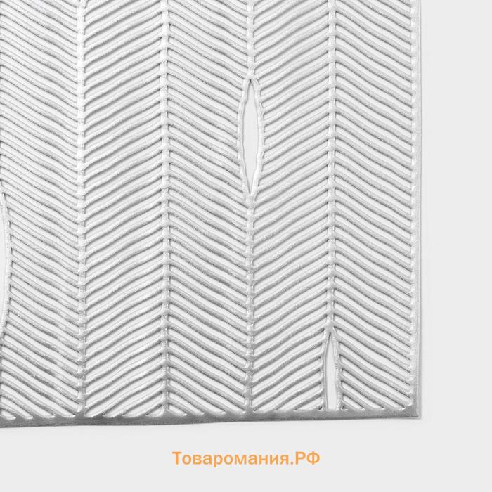 Салфетки сервировочные на стол  «Триумф», 45×30 см, 4 шт., серебряные