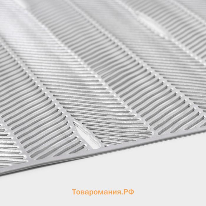 Салфетки сервировочные на стол  «Триумф», 45×30 см, 4 шт., серебряные