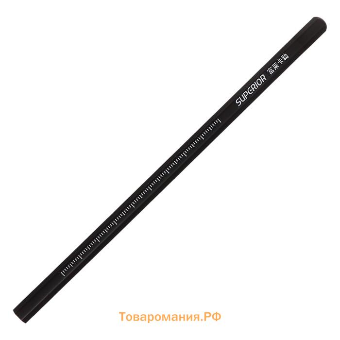 Карандаш угольный черный, Soft, корпус черный