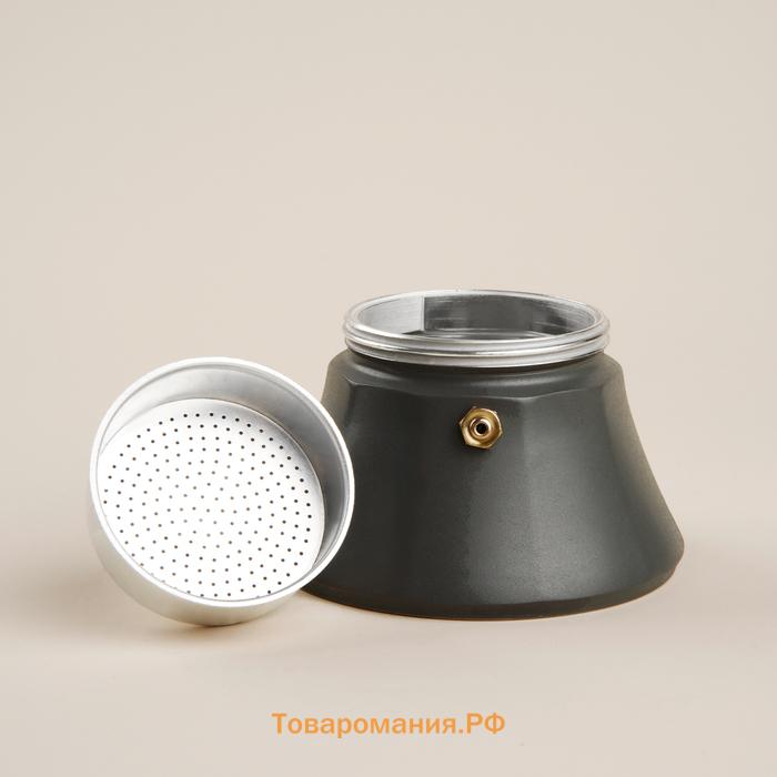 Кофеварка гейзерная SL Home «Ферамо», 150 мл, 11×15.5×12 см, оливковая