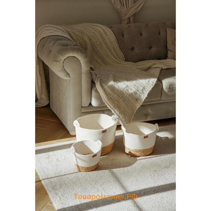 Корзины для хранения SL Home, плетёные, ручной работы, 3 шт., 24×21×17 см, 30×25×22 см, 35×30×27 см