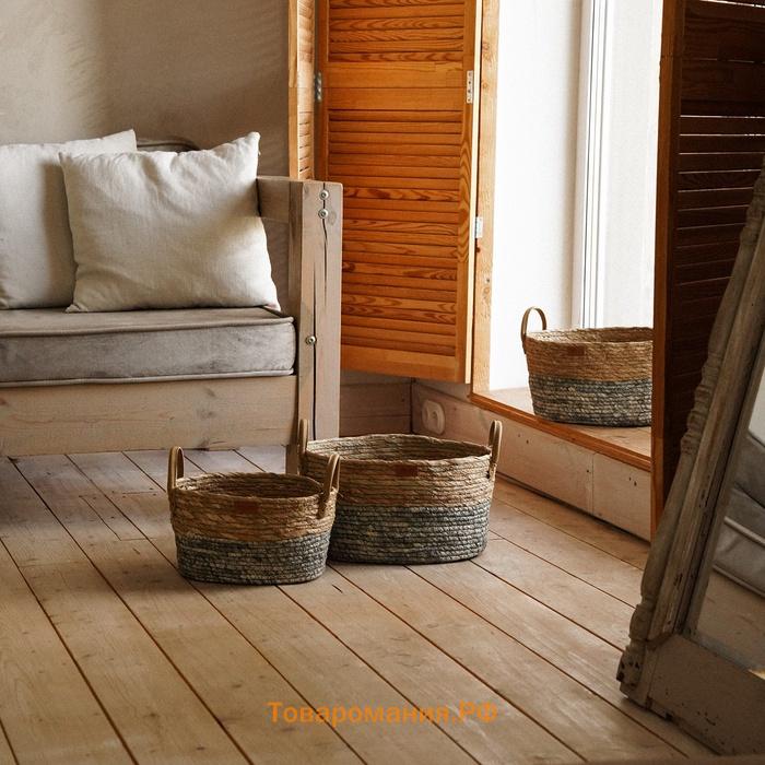 Корзины для хранения SL Home, плетёные, ручной работы, 3 шт., 33×23×16 см, 35×25×25 см, 35×25×25 см