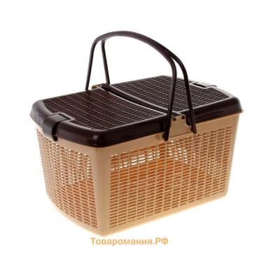 Корзина 47х36х27,5 см, бежево-шоколадный