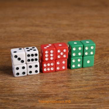 Кости игральные 1.5 х 1.5 см, набор 12 шт