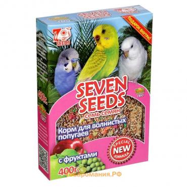 Корм Seven Seeds Special для волнистых попугаев, с фруктами, 400 г