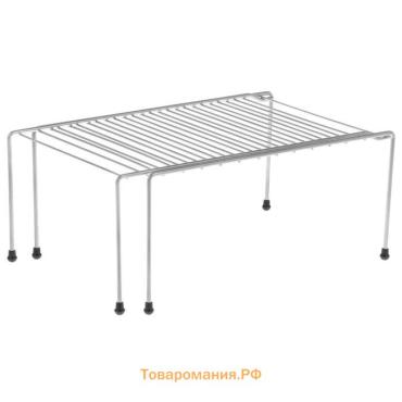 Полка раздвижная для шкафа, 36-62×22×15 см, хром