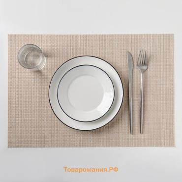 Салфетка сервировочная на стол  «Классика», 45×30 см, коричнево-бежевая