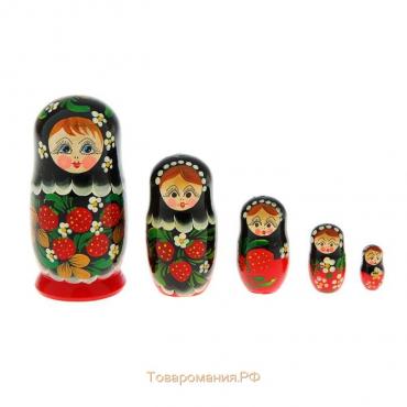 Матрёшка «Парочка», белый платок,5 кукольная,  люкс