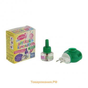 Комплект от комаров Домовой Прошка Детский с Эвкалиптом 60 ночей + фумигатор