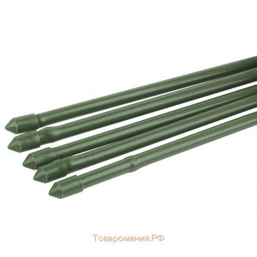 Колышек для подвязки растений, h = 150 см, d = 1,1 см, набор 5 шт., металл в пластике, «Бамбук»