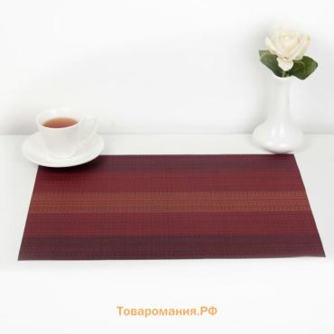 Салфетка сервировочная на стол «Вензеля», 45.5×30 см, бордовая