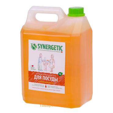 Средство для мытья посуды Synergetic "Апельсин", с антибактериальным эффектом, 5 л