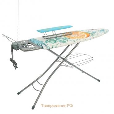 Доска гладильная Nika «Эльза де люкс», 124×40 см, металл, регулируемая высота до 93 см рисунок микс
