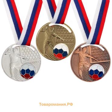 Медаль бронза «Футбол», d=5 см, с лентой