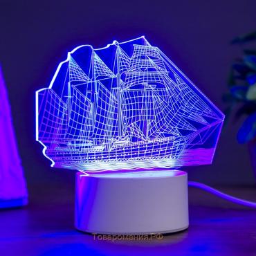 Светильник "Фрегат" LED RGB от сети 9,5х15х16см RISALUX