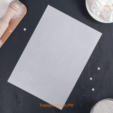 Рисовая бумага для украшения кондитерских изделий, 30×21×0.1 см, белая