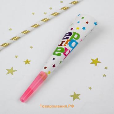 Дудка язычок «С днём рождения», набор 6 шт.