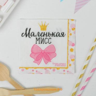 Салфетки бумажные «Маленькая мисс», 25×25 см, набор 20 шт.