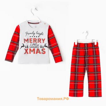 Новый год. Пижама детская KAFTAN "X-mas" размер 32 (110-116 см)