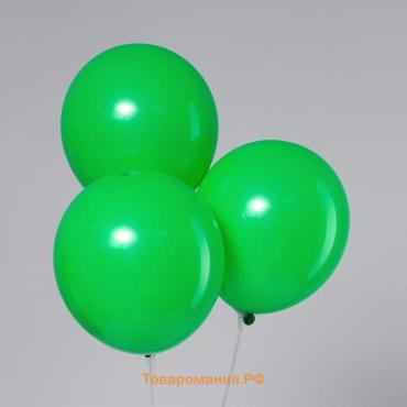 Воздушные шары латексные 12", 5 шт., зелёные