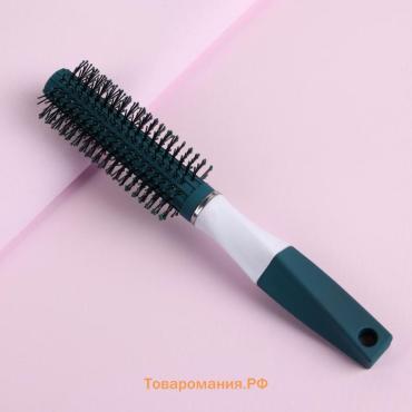 Брашинг, прорезиненная ручка, d=1.8/4×22.5(±1) см, зелёные/белые