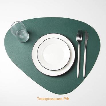 Салфетка сервировочная на стол  «Тэм», 44×35.5 см, зелёная