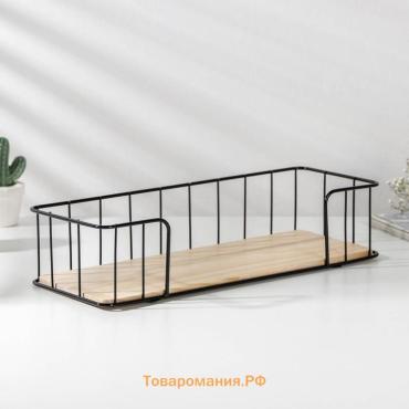 Полка  «Санни», 7.8×34.7×13 см, чёрная
